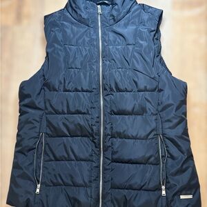 Calvin Klein Womens Repel Performance Puffer Vest Size XL Black Zip Pockets